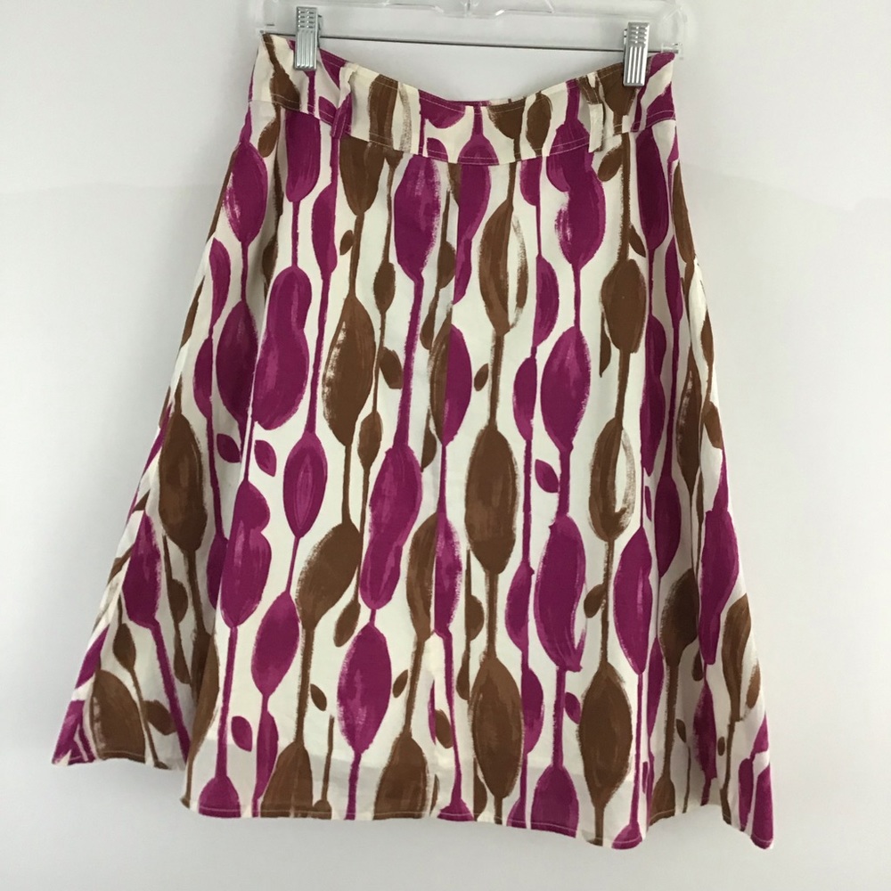 WORTHINGTON GEOMETRIC COTTON A-LINE SKIRT